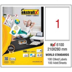 Ekstrafix Laser Etiket 210x280 mm - Ekstrafix