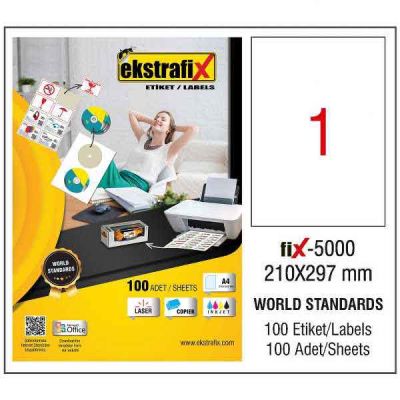 Ekstrafix Laser Etiket 210x297 mm - 1