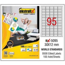 Ekstrafix Laser Etiket 30x12 mm - Ekstrafix