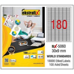 Ekstrafix Laser Etiket 30x9 mm - Ekstrafix