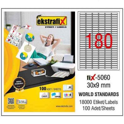 Ekstrafix Laser Etiket 30x9 mm - 1