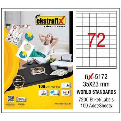 Ekstrafix Laser Etiket 35x23 mm - 1