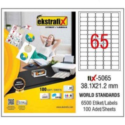 Ekstrafix Laser Etiket 38,1x21,2 mm - Ekstrafix