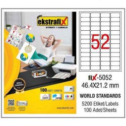 Ekstrafix Laser Etiket 46,4x21,2 mm - Ekstrafix