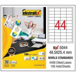 Ekstrafix Laser Etiket 48,5x25,4 mm - Ekstrafix