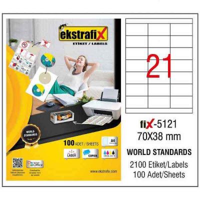 Ekstrafix Laser Etiket 70x38 mm - 1