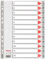 Esselte Separatör A4 1-12 Rakam - Esselte