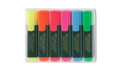 Faber-Castell Fosforlu Kalem 6'lı Poşet - Faber Castell