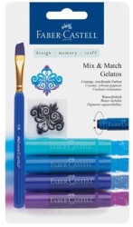 Faber-Castell Gelato Mum Boya Mavi Tonları 4 renk - Faber Castell