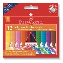 Faber-Castell Grip Jumbo Mum Boya 12 Renk - Faber Castell