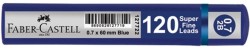 Faber Castell - Faber-Castell Grip Min 0.7 2B 60mm 120'li Mavi Tüp