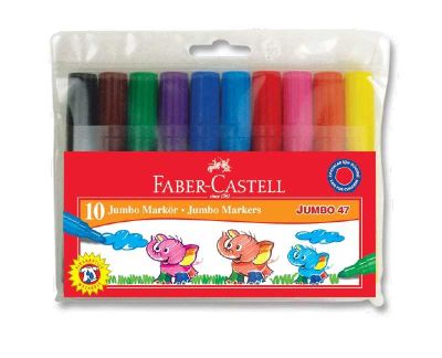 Faber-Castell Jumbo 47 Markör 10 Renk - 1