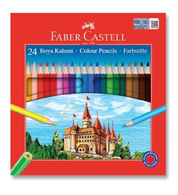 Faber-Castell Karton Kutu Boya Kalemi 24 Renk - 1