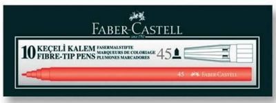 Faber-Castell Keçeli Kalem Kırmızı - 10 lu pk. - 1