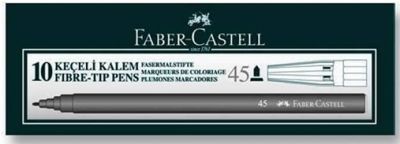 Faber-Castell Keçeli Kalem Siyah - 10 lu pk. - 1
