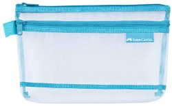 Faber-Castell Mesh Dosya A4 Çift Cep Mavi - Faber Castell