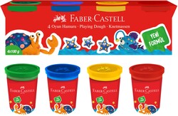 Faber Castell - Faber-Castell Oyun Hamuru 100G X 4 Klasik Renkler