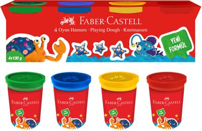 Faber-Castell Oyun Hamuru 100G X 4 Klasik Renkler - 1