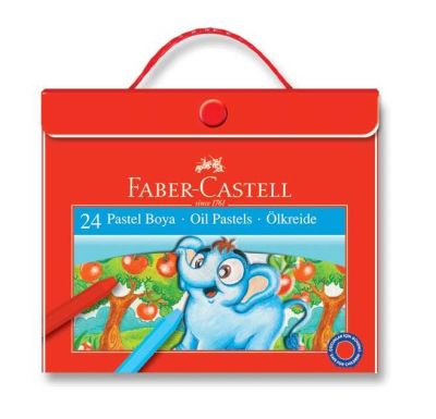 Faber-Castell Plastik Çantalı Tutuculu Pastel Boya 24 Renk - 1