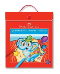 Faber Castell - Faber-Castell Plastik Çantalı Tutuculu Pastel Boya 36 Renk
