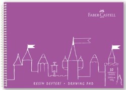 Faber Castell - Faber-Castell PP Kapak Resim Defteri 25x35 cm 30 Yaprak - Mor