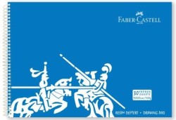 Faber Castell - Faber-Castell PP Kapak Resim Defteri 35x50 cm 30 Yaprak - Mavi