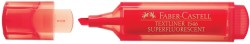 Faber-Castell Şeffaf Gövde Fosforlu Kalem 1546 Kırmızı - Faber Castell