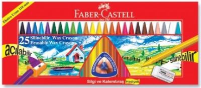 Faber-Castell Silinebilir Mum Boya 25 Renk - 1