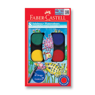 Faber-Castell Suluboya 8 Renk Küçük Boy - 1