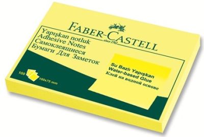Faber-Castell Yapışkan Notluk 100x75mm Sarı - 1