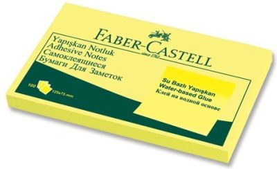 Faber-Castell Yapışkan Notluk 125x75mm Sarı - 1