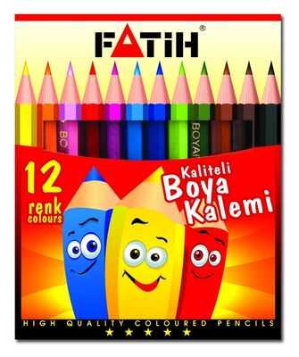 Fatih KuruBoya Kalemi 12 Renk ½ Boy - 1