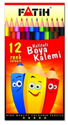 Fatih KuruBoya Kalemi 12 Renk Tam Boy - Fatih