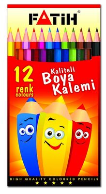 Fatih KuruBoya Kalemi 12 Renk Tam Boy - 1