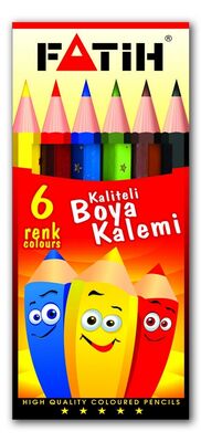 Fatih KuruBoya Kalemi 6 Renk ½ Boy - 1