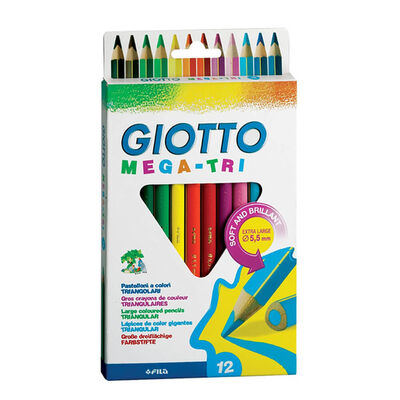 Giotto Mega-Tri Jumbo Kuruboya Kalemi 12 Renk - 1