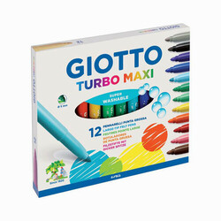 Giotto Turbo Maxi Keçeli Kalem 12 Renk - Giotto