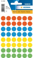 Herma Vario Yuvarlak Etiket 12mm Karışık Renkli - Herma