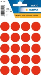 Herma Vario Yuvarlak Etiket 19mm Fosforlu Kırmızı - Herma