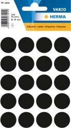 Herma Vario Yuvarlak Etiket 19mm Siyah - Herma