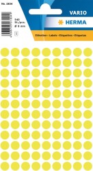 Herma Vario Yuvarlak Etiket 8mm Fosforlu Sarı - Herma