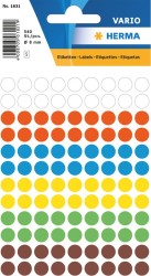 Herma Vario Yuvarlak Etiket 8mm Karışık Renkli - Herma