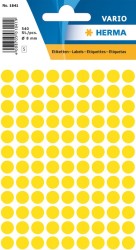 Herma Vario Yuvarlak Etiket 8mm Sarı - Herma