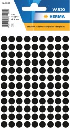 Herma Vario Yuvarlak Etiket 8mm Siyah - Herma