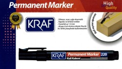 Kraf 220 Permanent Markör Yuvarlak Uç Siyah - Kraf