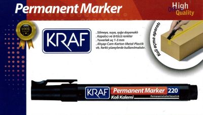 Kraf 220 Permanent Markör Yuvarlak Uç Siyah - 1