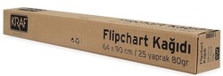 Kraf 703G Flipchart Kağıdı Rulo 64x90cm 25 Yaprak - Kraf