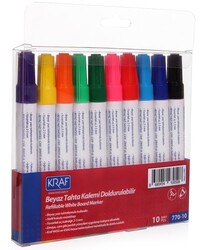 Kraf 770-10 Beyaz Tahta Kalemi Doldurulabilir 10 Lu Set - 4