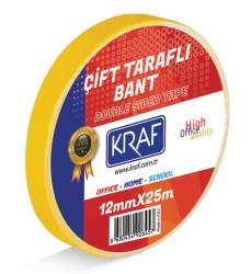 Kraf Çift Taraflı Bant 12mmx25mt - Kraf