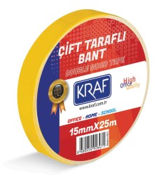 Kraf Çift Taraflı Bant 15mmx25mt - Kraf